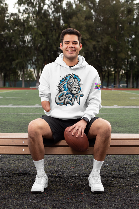 "GRIT" Detroit Lions Ultimate Graphic Collection Unisex Hoodie - Karma Inc Apparel 