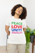 "PEACE LOVE UNITY EQUALITY"  Preimum Bella Canvass Unisex T-Shirt - Karma Inc Apparel 
