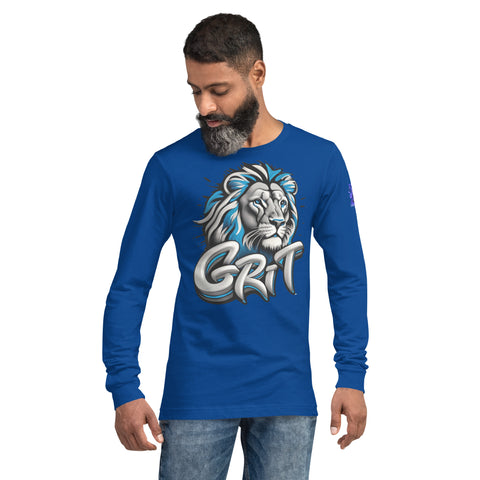 "GRIT" Detroit Lions Tribute Ultimate Graphic Collection Unisex Long Sleeve Tee - Karma Inc Apparel 