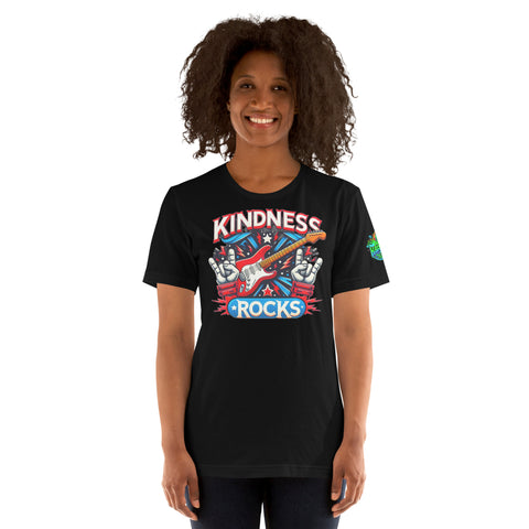 "KINDNESS ROCKS" Ultimate Graphics Stratocaster Unisex T-Shirt - Karma Inc Apparel 