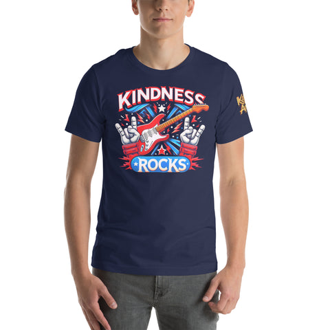 "KINDNESS ROCKS" Ultimate Graphics Stratocaster Unisex T-Shirt - Karma Inc Apparel 